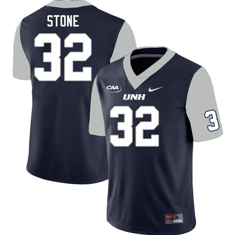 New Hampshire Wildcats #32 Jackson Stone College Football Jerseys Stitched Sale-Navy